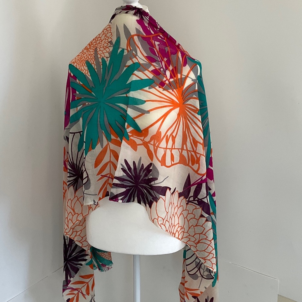 La Fiorentina Multicolor Floral Scarf